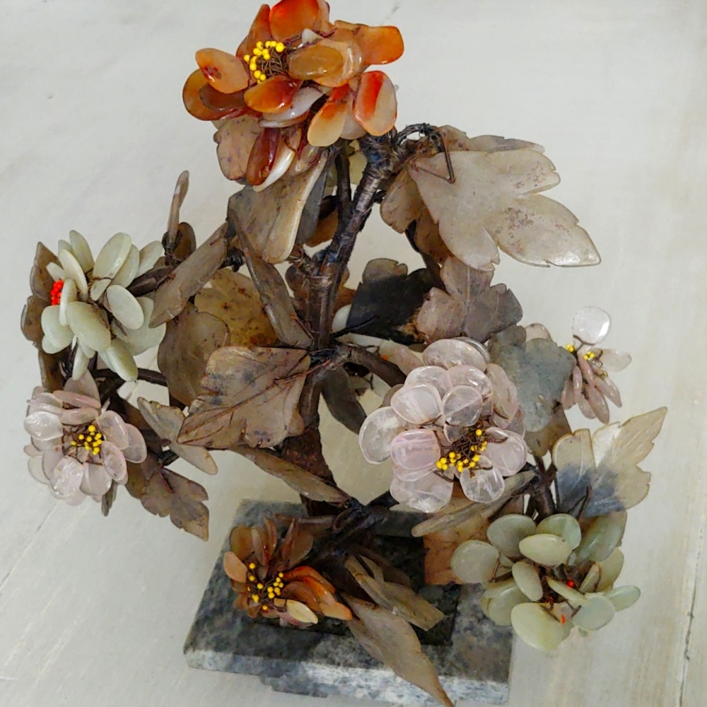 Chinese Bonsai Jade - Agate- Quartz Tree
